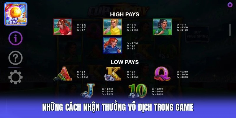 Những cách nhận thưởng vô địch trong game